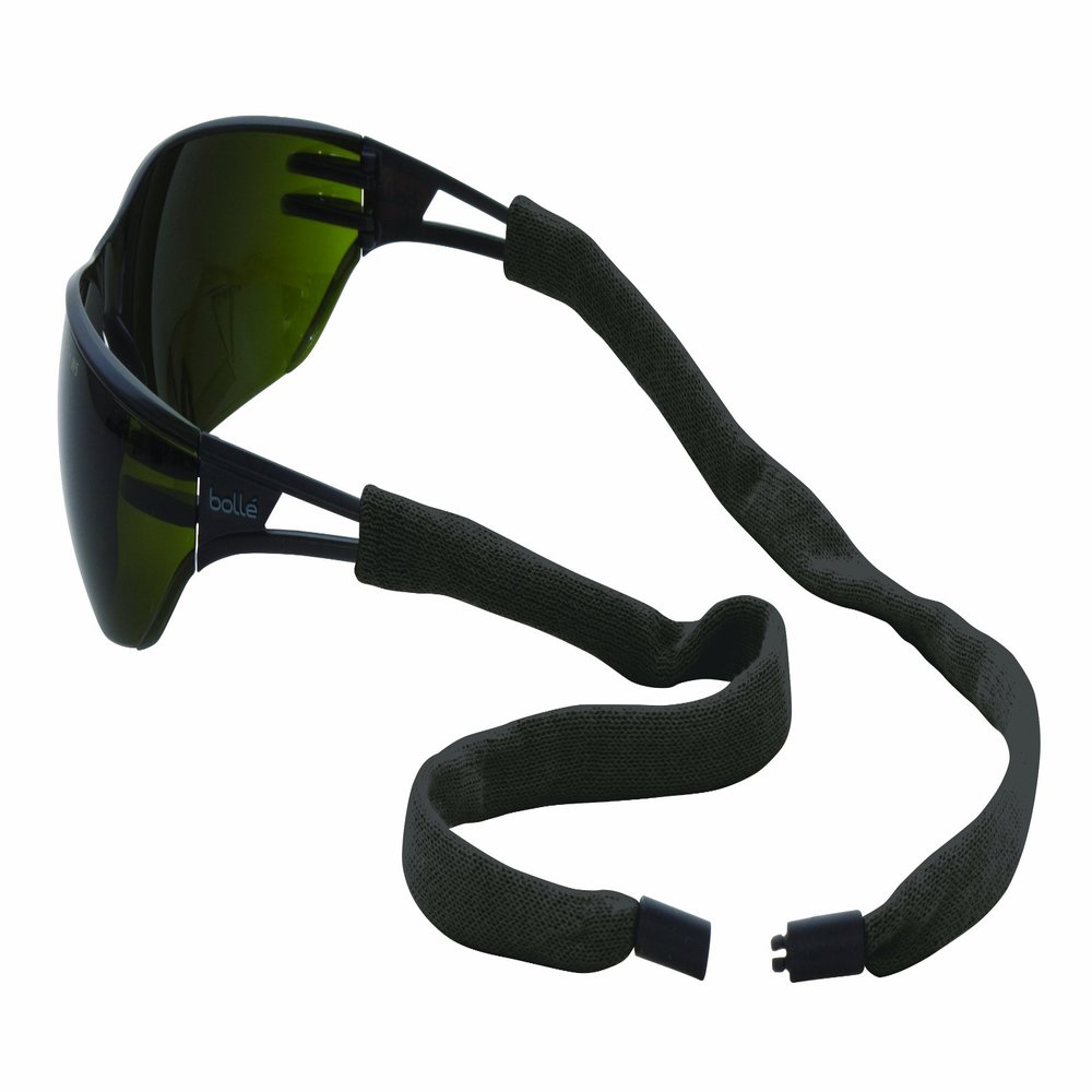 Chums Safety 13002100k Flame Resistant Kevlar Eyewear Retainer with Single Breakaway, Black (Pack of 6)