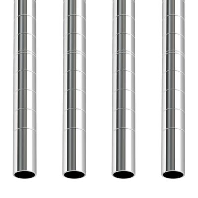 Metro 54UP Metro Site Select Chrome Plated Steel Mobile Post, 1" Diameter x 54-9/16" Height (Pack of 4)