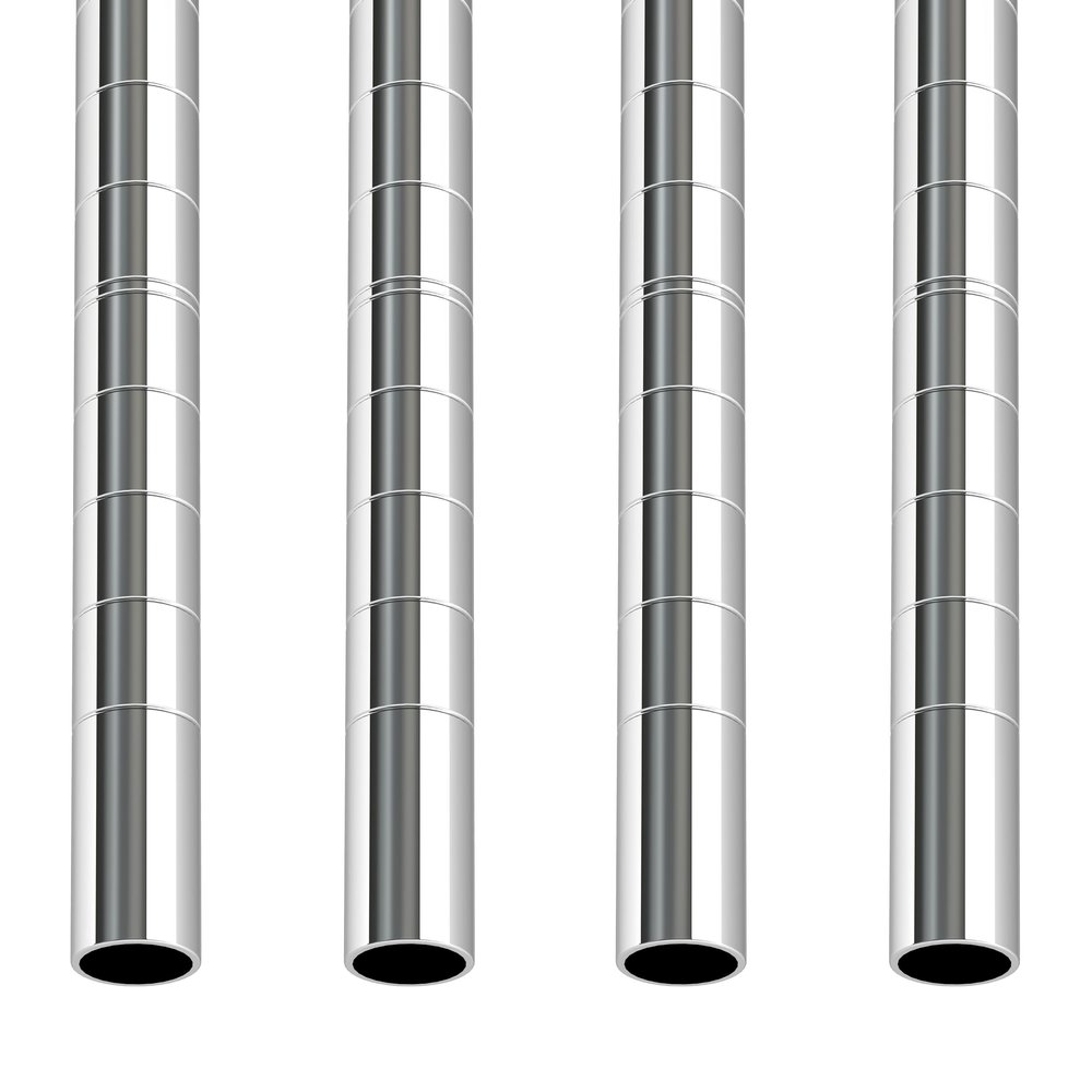 Metro 54UP Metro Site Select Chrome Plated Steel Mobile Post, 1" Diameter x 54-9/16" Height (Pack of 4)