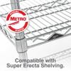 Metro 54UP Metro Site Select Chrome Plated Steel Mobile Post, 1" Diameter x 54-9/16" Height (Pack of 4) view 4