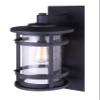 Canarm Duffy 1-Light Outdoor Wall Lantern, Black with Seeded Glass, Durable Wet-Rated Outdoor Downlight for Porch and Patio view 1
