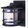Canarm Duffy 1-Light Outdoor Wall Lantern, Black with Seeded Glass, Durable Wet-Rated Outdoor Downlight for Porch and Patio view 2