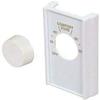 White Single Pole Line Volt Thermostat Cover w/Line Volt Thermostat Knob Set for Old Style D22 - HVAC Control Cover and Knob - Thermostat Cover - Knob Replacement Set view 1