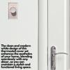 White Single Pole Line Volt Thermostat Cover w/Line Volt Thermostat Knob Set for Old Style D22 - HVAC Control Cover and Knob - Thermostat Cover - Knob Replacement Set view 3