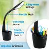 OttLite Organizer LED Desk Lamp with Storage Compartment, Black view 2