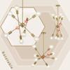 8 Lights Modern Sputnik Chandelier Lighting with Adjustable Arms Mid Century Pendant Light Vintage Industrial Farmhouse Ceiling Light Fixture Brushed Brass by BONLICHT view 4