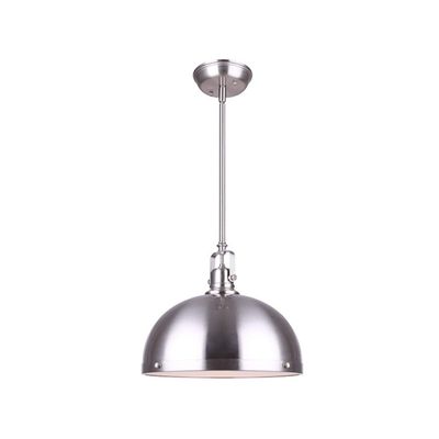 Canarm Polo 1 Outdoor Pendant Light in Brushed Nickel with Frosted Glass