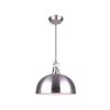 Canarm Polo 1 Outdoor Pendant Light in Brushed Nickel with Frosted Glass view 1