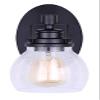 Canarm 1 Lt Vanity Carson Wall Fixture with Seeded Glass and Matte Black Finish (1 Light) view 2