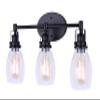Canarm 1 Lt Vanity Carson Wall Fixture with Seeded Glass and Matte Black Finish (3 Lights) view 1