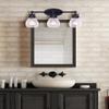 Canarm 1 Lt Vanity Carson Wall Fixture with Seeded Glass and Matte Black Finish (3 Lights) view 2