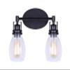 Canarm 1 Lt Vanity Carson Wall Fixture with Seeded Glass and Matte Black Finish (2 Lights) view 1