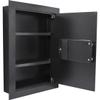 Barska Biometric Fingerprint Steel Wall Safe with Adjustable Shelves DOJ Certified with Pry-Resistant Deadbolts, Mountable for Home, Office, and Business Use view 1