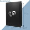 Barska Biometric Fingerprint Steel Wall Safe with Adjustable Shelves DOJ Certified with Pry-Resistant Deadbolts, Mountable for Home, Office, and Business Use view 2