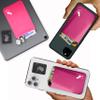Gecko Travel Tech Pink Phone Wallet Stick on - Card Holder for iPhone - Pink Card Holder for Women - PINK WHITE view 2
