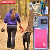 Gecko Travel Tech Pink Phone Wallet Stick on - Card Holder for iPhone - Pink Card Holder for Women - PINK WHITE view 3