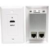 Steren Hdmi Cat5E Wall Plate Wht view 1