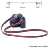 CANPIS Genuine Leather Camera Neck Shoulder Strap Compatible with Fujifilm Sony Olympus Panasonic Lecia Canon Nikon Mirrorless Compact Cameras (Brown, Retro Style, Slim Belt) view 2