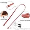 CANPIS Genuine Leather Camera Neck Shoulder Strap Compatible with Fujifilm Sony Olympus Panasonic Lecia Canon Nikon Mirrorless Compact Cameras (Brown, Retro Style, Slim Belt) view 3