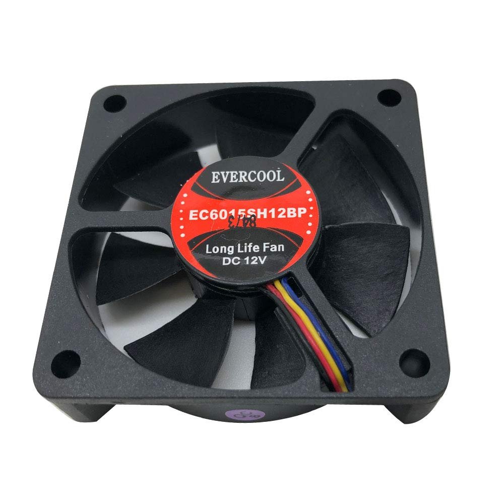 Evercool EC6015SH12BP 60mm x 15mm Hi-Speed Dual Ball Bearing PWM 4 Pin Fan