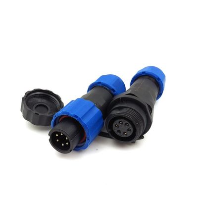 SD13 6pin Waterproof Power Connector, IP68 LED 6-pin connectors, Power Charger Plug Socket, Mechanical Cable connectors Plug(Male)-Socket(Female) Connector Set (6PIN, Direct Plug)