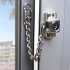 Stainless Steel Window Chain Lock Guard Door Restrictor Child Safety Security Chain Lock for Flat Open Windows Anti Theft Home Hardware Opening Restrictor Lock with Key view 1