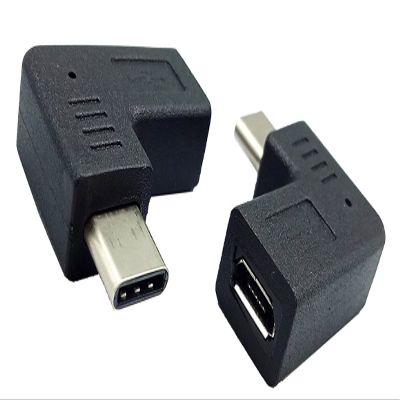 zdyCGTime USB-C to Micro USB Adapter,Right & Left Angle USB Type C Male to Micro USB Female Data Sync and Charging Converter Adapter for Phones, Computers, Tablets(90 Degree Type C) 2 Packs