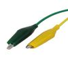Aexit 4PCS 19" Electrical Testing Insulated Alligator Clip Jumper Probe Testing Work Wire Voltage Testers Yellow Green view 2