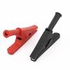 Aexit Plastic Shell Electrical Testing Test Probe Alligator Clamp Clip Red Voltage Testers Black Pair view 1