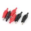 Aexit Rubber Coated Electrical Testing Crocodile Alligator Test Clip Connector 6Pcs Voltage Testers Red Black view 1