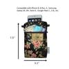 Taianda Women Cell Phone Crossbody Wallet Pouch Bag (Floral Pattern Black) view 3