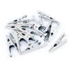 Aexit Electric Test Electrical Testing Lead Alligator Clips Crocodile Clamps 15 Pcs Voltage Testers Silver Tone view 1