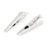 Aexit Electric Test Electrical Testing Lead Alligator Clips Crocodile Clamps 15 Pcs Voltage Testers Silver Tone view 2