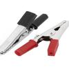 Aexit 40Pcs Black Electrical Testing Red Pre-Insulated Crocodile Alligator Clip Clamp Voltage Testers 56mm Long view 2