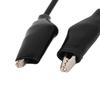 Aexit 4PCS 19" Electrical Testing Insulated Alligator Clip Jumper Probe Testing Work Wire Voltage Testers Black Red view 2
