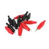 Aexit Insulated Crocodile Electrical Testing Alligator Test Clip Clamp 37mm 12pcs Voltage Testers Red Black view 1