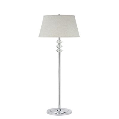 Aspen Creative 45004, 1-Light Crystal Accented Floor Lamp, Transitional Design in Chrome, 60" High