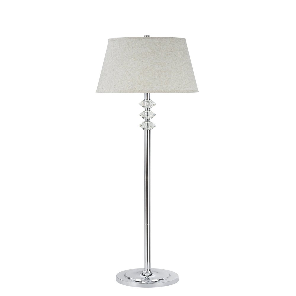 Aspen Creative 45004, 1-Light Crystal Accented Floor Lamp, Transitional Design in Chrome, 60" High