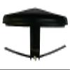 Deltech Manufacturing 5" Round Light Pole Top Cap- Black Plastic view 3