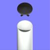 Deltech Manufacturing 5" Round Light Pole Top Cap- Black Plastic view 4