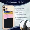 Cellessentials - USA Merchant Redesigned Card Holder - Silicone Stick on Cell Phone Wallet with Pocket for Credit Card ID Business Card - iPhone Android & Smartphones (White, Grey, Pink, Black, Navy) view 3