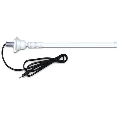 Enrock 20W White Flexible Rubber Mast Long Range Marine Boat Yacht AM/FM Radio Antenna