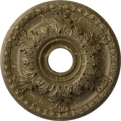 Ekena Millwork CM18GAMMC Granada Ceiling Medallion, Mississippi Mud Crackle