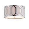 JONATHAN Y Hex 3-Light Flush Mount Ceiling Light 16.25" Metal, Chrome view 1