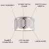 JONATHAN Y Hex 3-Light Flush Mount Ceiling Light 16.25" Metal, Chrome view 2