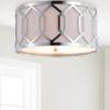 JONATHAN Y Hex 3-Light Flush Mount Ceiling Light 16.25" Metal, Chrome view 4