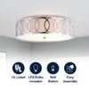 JONATHAN Y Aria 3-Light Flush Mount Ceiling Light 15.6", Chrome view 3