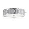 JONATHAN Y Aria 3-Light Flush Mount Ceiling Light 15.6", Chrome view 4