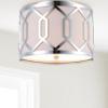 JONATHAN Y Hex 2-Light Flush Mount Ceiling Light 12.5" Metal, Chrome view 4