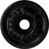 Ekena Millwork CM18GABLF Granada Ceiling Medallion, 18" OD x 3 1/2 ID x 2 1/2 P, Jet Black view 1